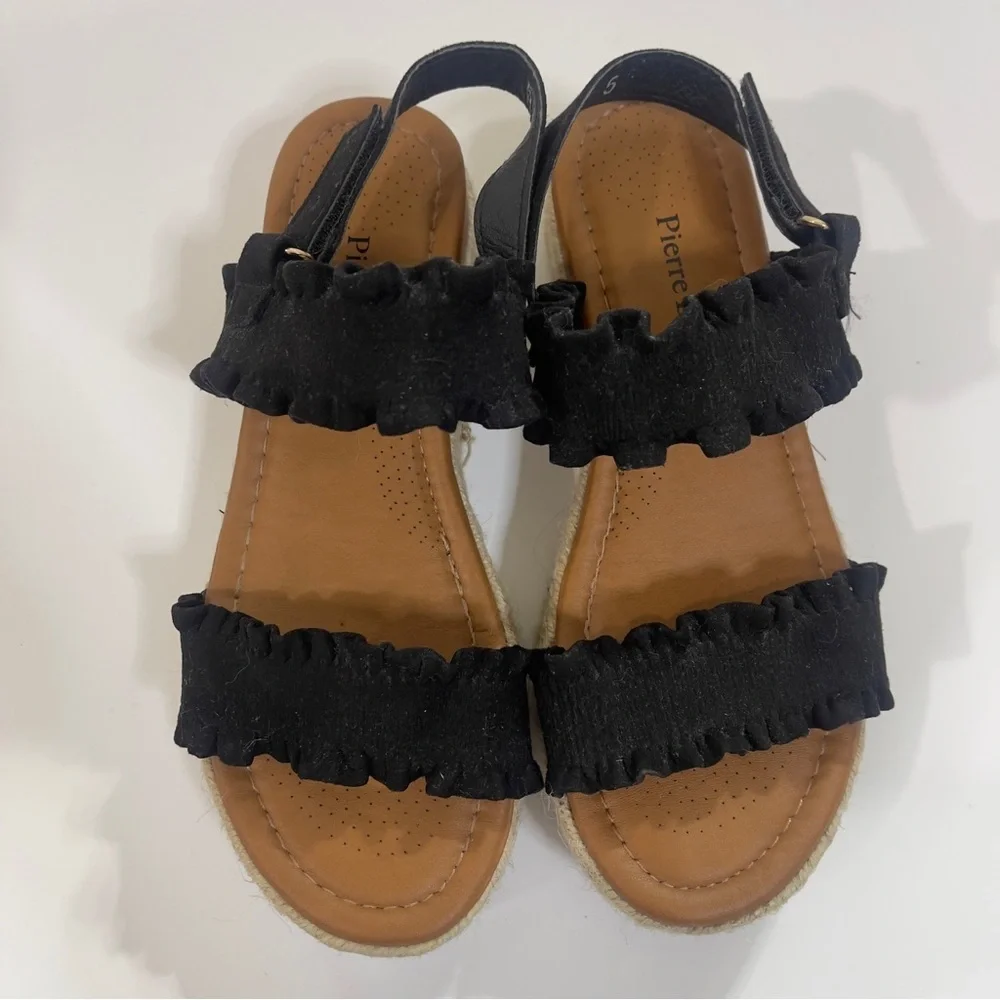 Pierre Dumas Women's Magic-9 Platform Black Espadrille Sandals 5.5